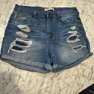 Mudd Blue Distressed Jean Shorts